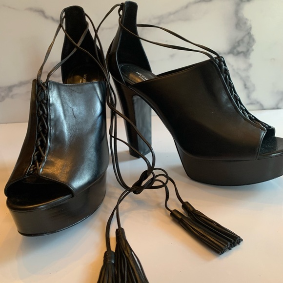 Michael Kors Collection Black Leather Platforms - Picture 7 of 9